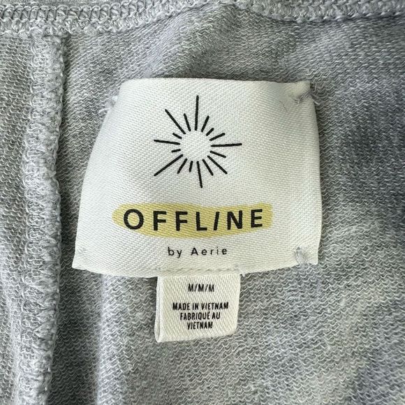 Aerie Offline Cargo Style Sweatpants Joggers Size Medium Loose Fit Gray - Picture 7 of 11